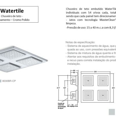 Chuveiro Watertile- Kohler - TerraTile