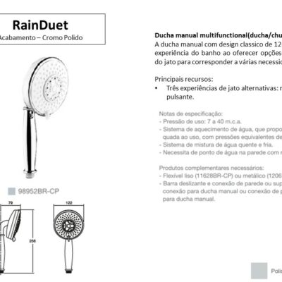 Ducha manual RainDuet - Kohler - TerraTile