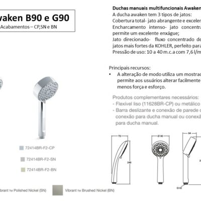 Ducha manual Awaken - TerraTile