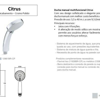 Ducha manual Citrus - TerraTile - TerraTile