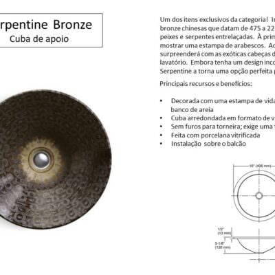Cuba Serpentine Bronze - Louças e Metais - TerraTile