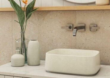 cubas de concreto em ambientes de banheiros