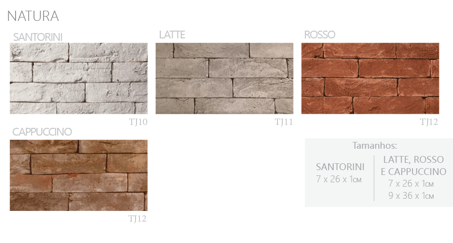 produto ceramica brick natura tipos